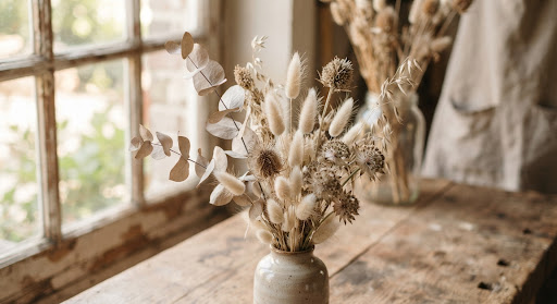 Illustratieve texturen van grassen en droogbloemen